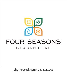 Four Seasons Business Logo Design Vector