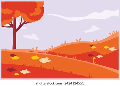 Four seasons concept. Colored flat vector illustration isolated.
