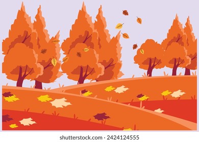 Four seasons concept. Colored flat vector illustration isolated.