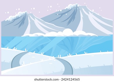 Concepto de cuatro estaciones. Ilustración vectorial plana de color aislada.