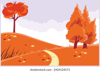Four seasons concept. Colored flat vector illustration isolated.