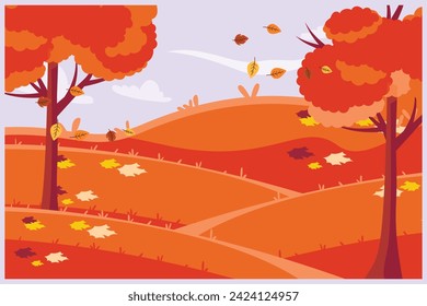 Four seasons concept. Colored flat vector illustration isolated.
