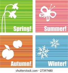 Four seasons design - vector