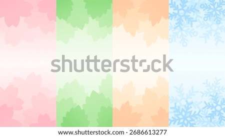 four seasons divided frame illustration