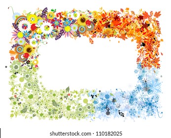 Cuatro temporadas - primavera, verano, otoño, invierno.