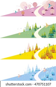 Four seasons of the hill