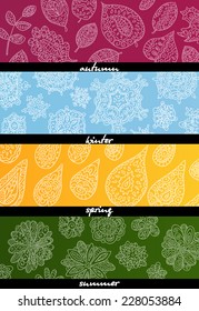 Four seasons horizontal banners