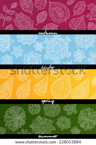 Four seasons horizontal banners