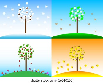 36 Four representation seasons Images, Stock Photos & Vectors ...