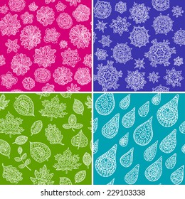 Four Seasons Seamless Pattern