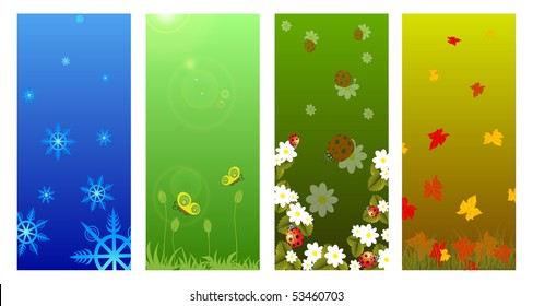 four seasons: winter, spring, summer, autumn