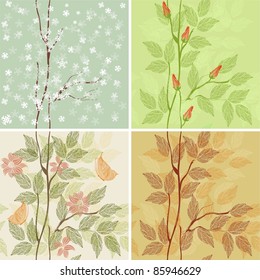 Four seasons - winter, spring, summer, autumn