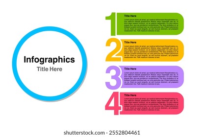 Four section infographic presents data with titles and descriptive text.