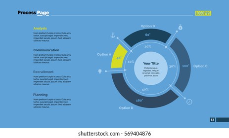 Four Sectors Doughnut Chart Slide Template