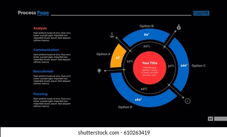 Four Sectors Doughnut Chart Slide Template