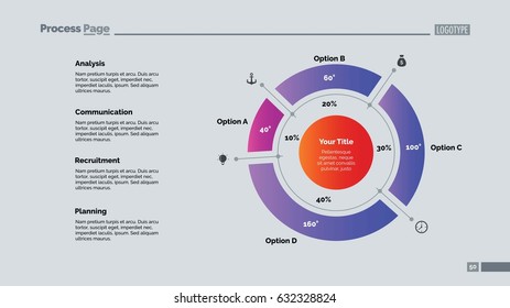 Four Sectors Doughnut Chart Slide Template
