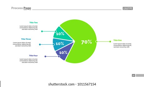 Four Sectors Pie Chart Slide Template