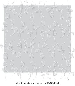 Four series of silhouettes of tulips, vector illustration