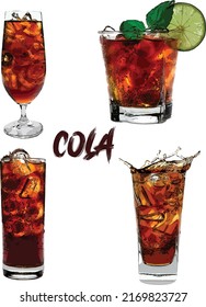 Four set of cola cup collection