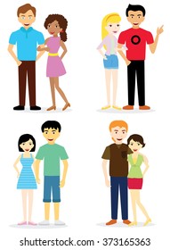 four sets of couples with different styles and pose