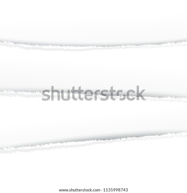 Four sheets of paper with torn edges. Layered\
vector template