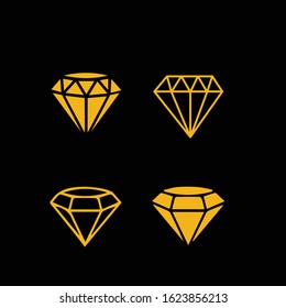 four Shiny diamond vector icons