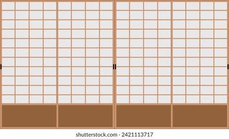 Four shoji screens in a Japanese-style room