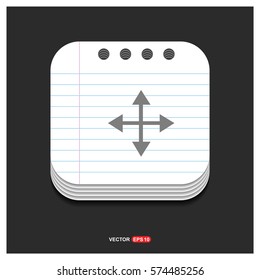 Four Side Arrow Icon