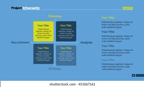 Four Side Matrix Diagram Slide Template