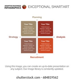 Four Side Matrix Diagram Template