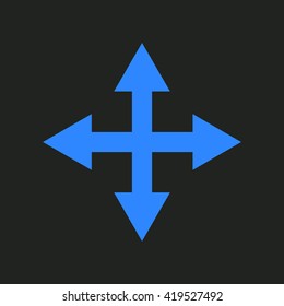 
Four sided arrow.Vector icon.