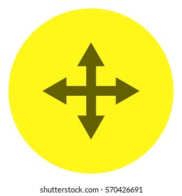 
Four sided arrow.Vector icon.
