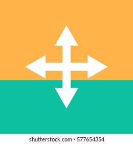 
Four sided arrow.Vector icon.