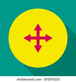 
Four sided arrow.Vector icon.