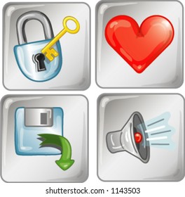 Four silver icon buttons (file 3 of 11)