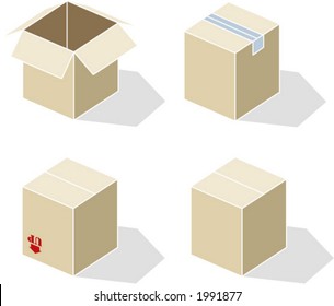 four simple boxes