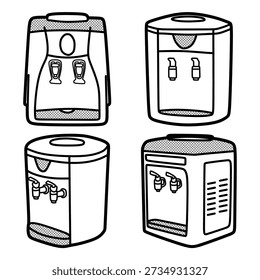 four simple dispenser vectors, editable lines