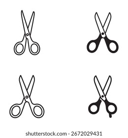 Cuatro Ilustraciones de arte de línea simple de bolígrafos