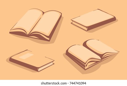 Four sketches of the open and closed books