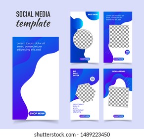 Four Slides abstract Unique and Editable Banner Template. Promotional banner for social media.