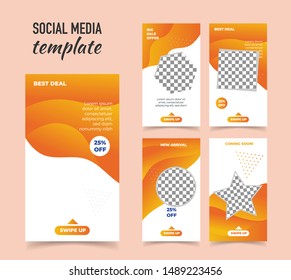 Four Slides abstract Unique and Editable Banner Template. Promotional banner for social media.