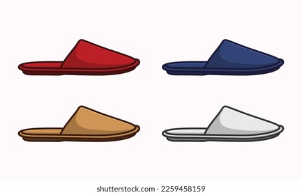 Cuatro diseños de ilustraciones vectoriales de dibujos animados de conjunto de diapositivas.
