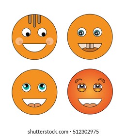Four Smiling smiley