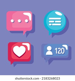 cuatro burbujas de discursos en medios sociales