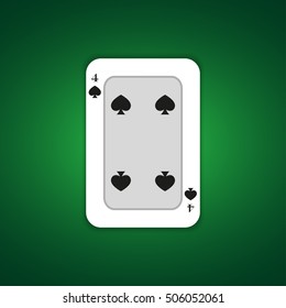 Four of spades playing card