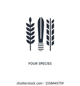 four species icon. simple element illustration. isolated trendy filled four species icon on white background. can be used for web, mobile, ui.