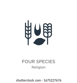 Four species icon vector. Trendy flat four species icon from religion collection isolated on white background. Vector illustration can be used for web and mobile graphic design, logo, eps10