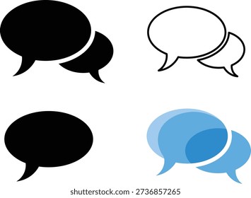 Cuatro burbujas discurso en