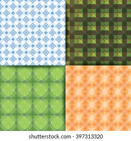 Four square with an abstract pattern.
