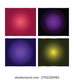 four squares with different colored gradients including red purple blue and yellow on white background